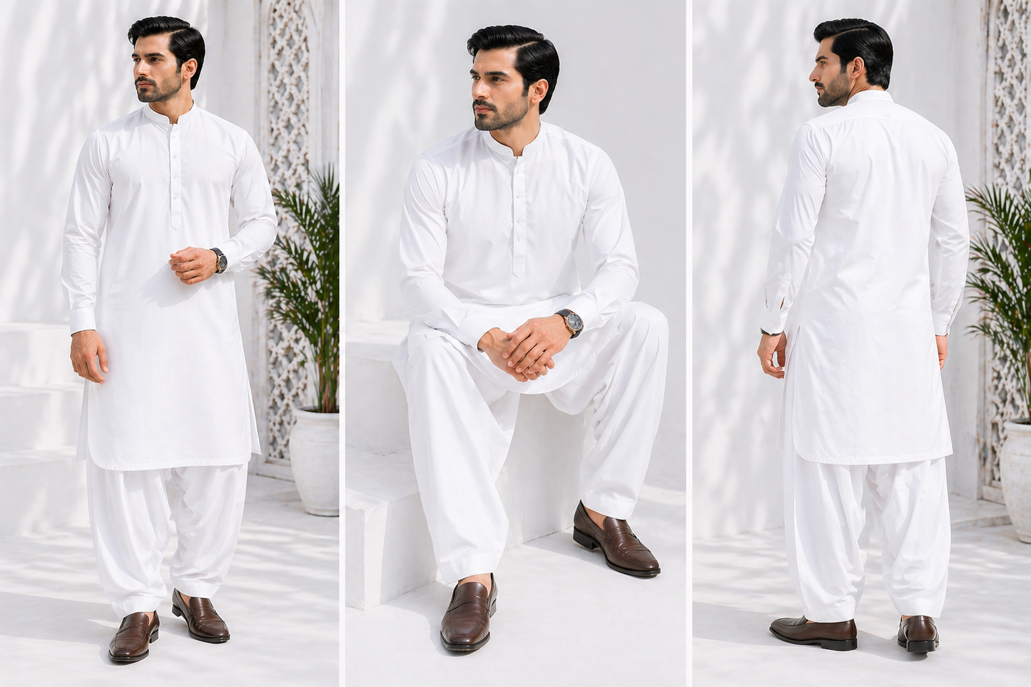 Chancellor Kalaf Cotton Latha, Gold Leaf Silver Finish. Special Edition