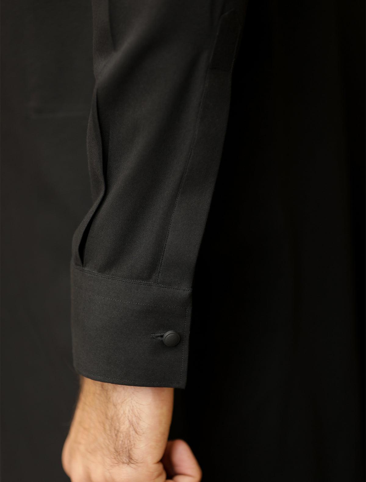 Jet Black Men's Shalwar Kameez – Elegant Traditional Wear